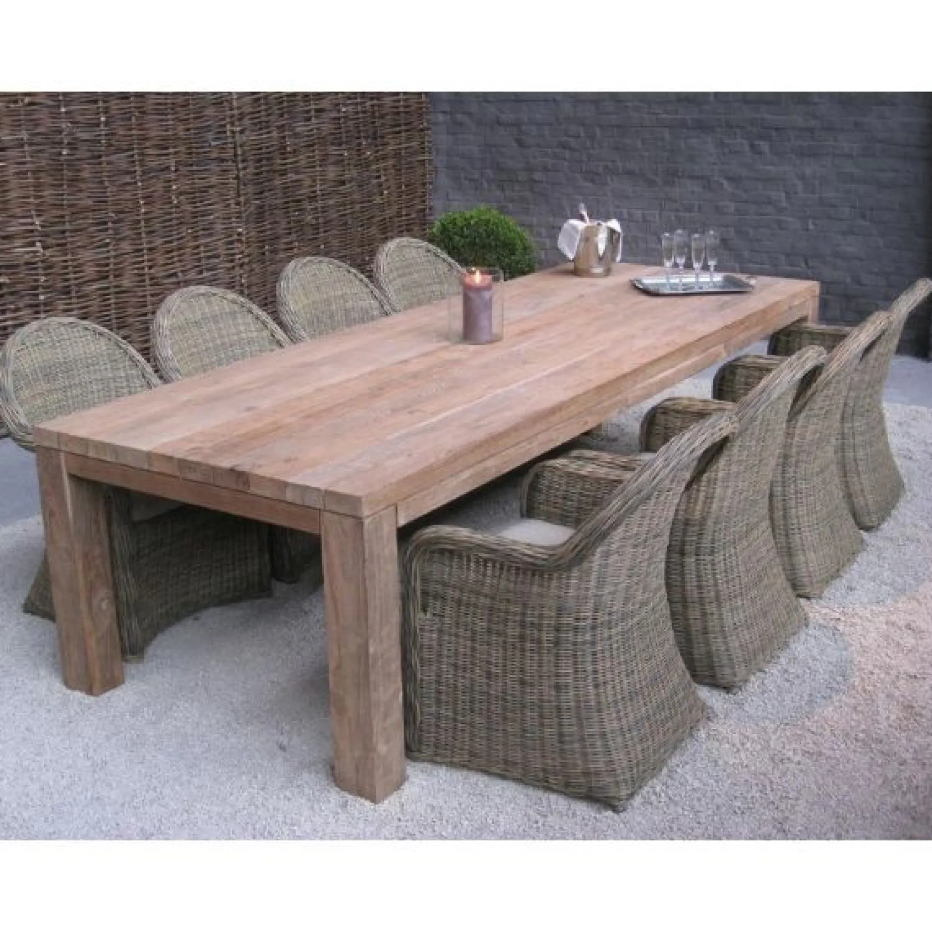 Gartentisch Darwin Gescova - Teakholz 250x100x78 cm Braun