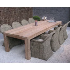 Gartentisch Darwin Gescova - Teakholz 180x90x78 cm - Braun