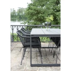 Gartentisch Denver - 210x100x75 cm - grau/schwarz