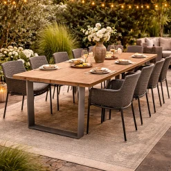 Gartentisch Fanny Gescova - Teakholz & Eisen - 300x115x75 cm - Braun