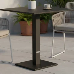 Gartentisch Fremantle Gescova - klappbar - 70x70x76cm - Aluminium Schwarz