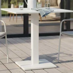 Gartentisch Fremantle klappbar - Gescova - Aluminium - 70x70 cm - Weiß