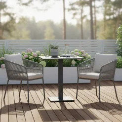 Gartentisch Fremantle klappbar - gescova - Aluminium anthrazit - 70x70x75cm