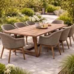 Gartentisch Isabella Gescova - recyceltes Teakholz - 250x100 cm - Braun