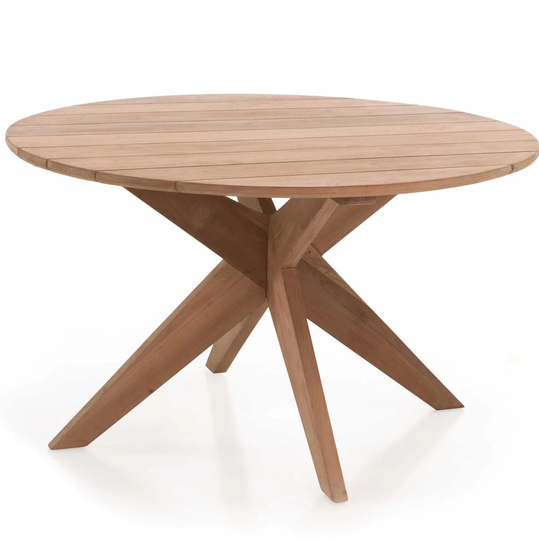 Gartentisch Java Gescova - Ø135cm - massives Teakholz - Braun