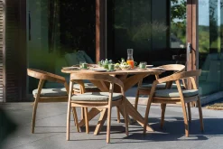 Gartentisch Java Gescova - Teakholz massiv - Ø165 cm - Braun