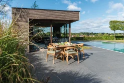 Gartentisch Java Gescova - Teakholz massiv - Ø165 cm - Braun