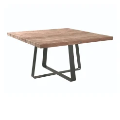 Gartentisch Margarite Gescova - Teakholz & Eisen - 150x150 cm - Braun