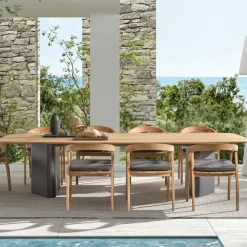 Gartentisch Rossi Gescova - Teakholz 320x120x75 cm - Braun