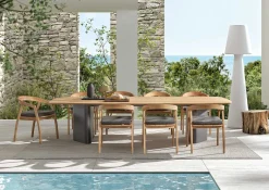 Gartentisch Rossi Gescova - Teakholz 320x120x75 cm - Braun