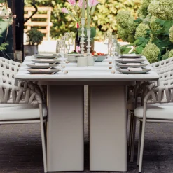 Gartentisch San Remo Gescova - Aluminium und Keramik - 240x110x76 cm - Grau