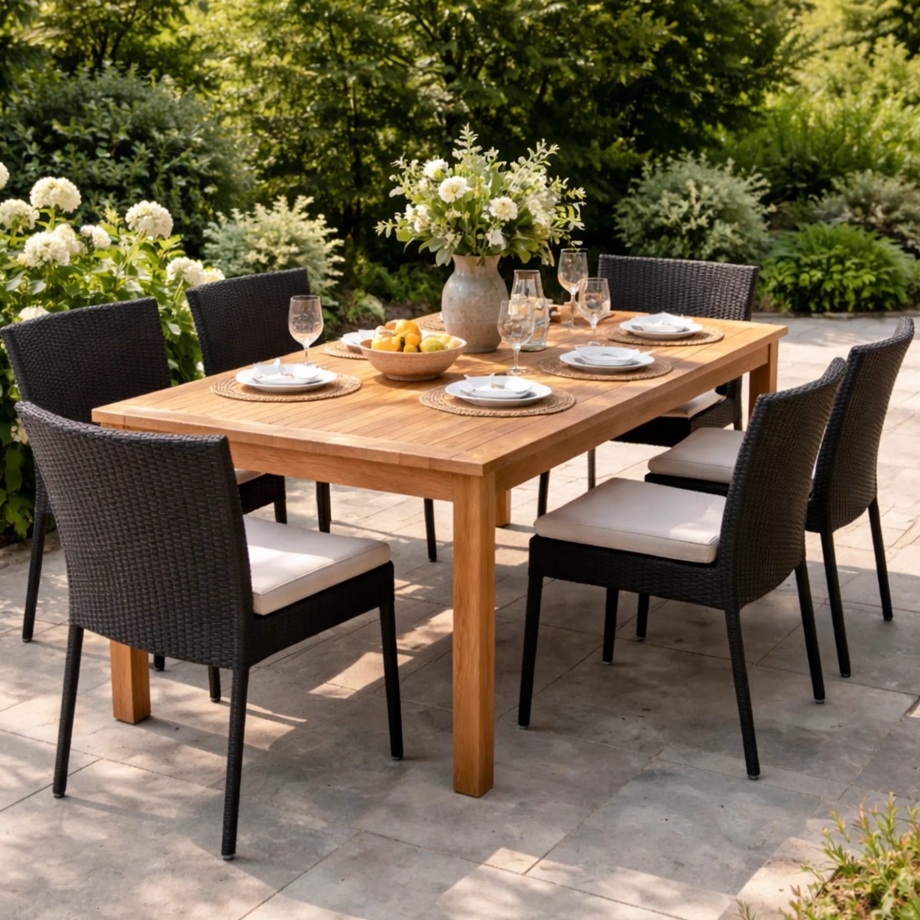 Gartentisch Stafford 90x160cm Gescova - Teakholz - Braun