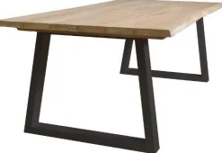 Gartentisch Tree Trunk Gescova - Aluminium & Teak - 240x100 cm - Dunkelgrau/Braun