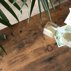 Gepolsterte Schuhbank Brad 2 Ablagen - rustikal braun/schwarz