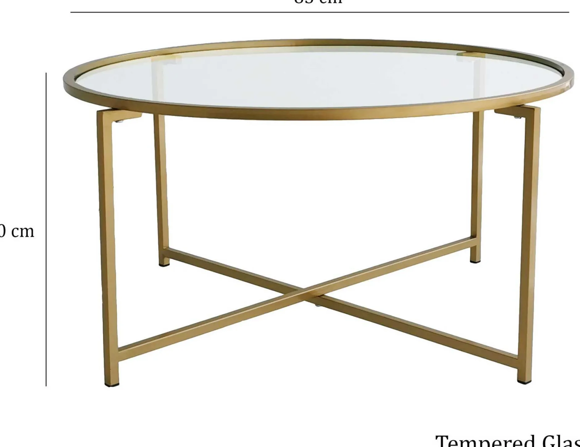 Gold Sun Couchtisch | METALLRAHMEN | Gold