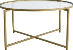 Gold Sun Couchtisch | METALLRAHMEN | Gold