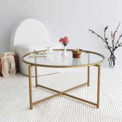 Gold Sun Couchtisch | METALLRAHMEN | Gold