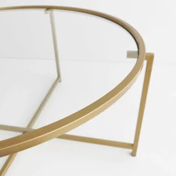 Gold Sun Couchtisch | METALLRAHMEN | Gold