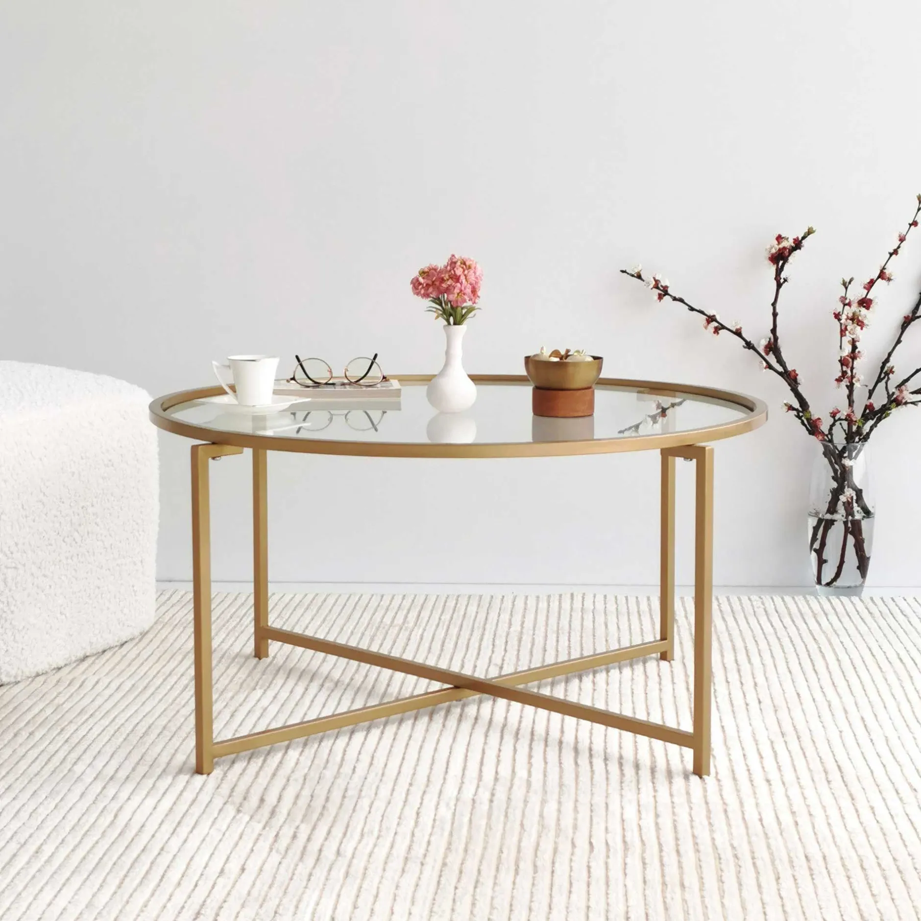 Gold Sun Couchtisch | METALLRAHMEN | Gold