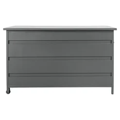 Graue Aluminium Cassis-Kissenbox - Medium 130x60x75 cm