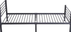Graues Metallbett Sammy 90x200 | Rahmen 97x210 | H-H 80