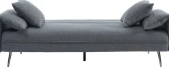 Graues Sivas Sofabett | Eukalyptusrahmen | H-H 95 x B-L 199 x T-P 89 cm