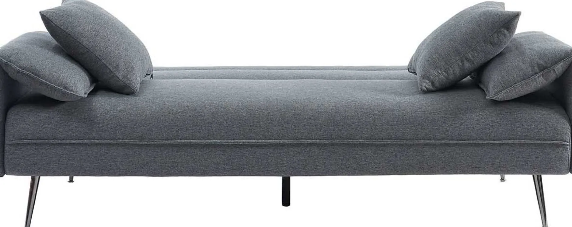 Graues Sivas Sofabett | Eukalyptusrahmen | H-H 95 x B-L 199 x T-P 89 cm