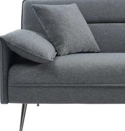 Graues Sivas Sofabett | Eukalyptusrahmen | H-H 95 x B-L 199 x T-P 89 cm