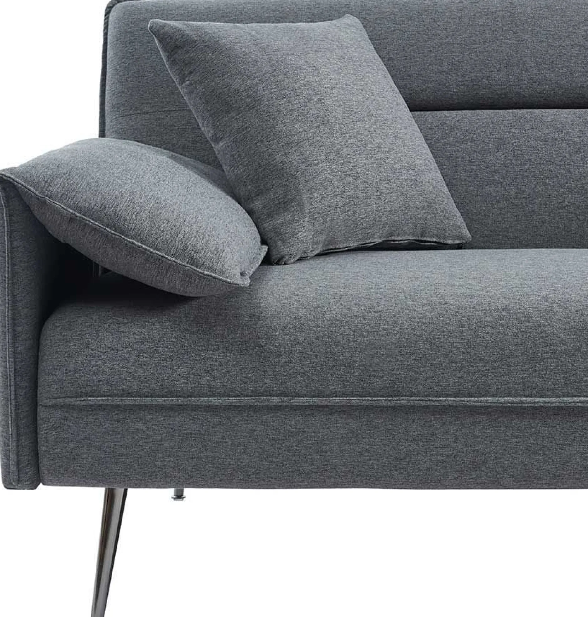 Graues Sivas Sofabett | Eukalyptusrahmen | H-H 95 x B-L 199 x T-P 89 cm