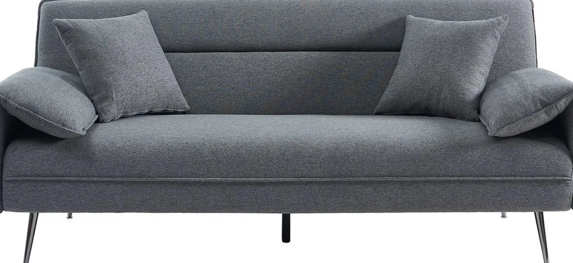 Graues Sivas Sofabett | Eukalyptusrahmen | H-H 95 x B-L 199 x T-P 89 cm