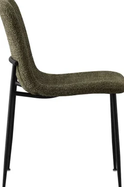 Grüner Bouclé-Stuhl Alice | Metallbeine | H81.5xB42xT57cm