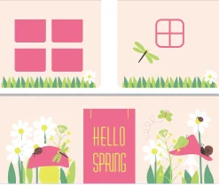 Halbhochbett Astrid weiß mit Rutsche - Frühling