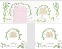 Halbhochbett Charlotte mit Schlafzelt, Tunnel und Aufbewahrungstaschen Birdy - Kieferholz