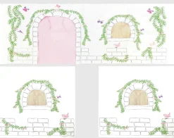 Halbhochbett Charlotte mit Schlafzelt, Tunnel und Aufbewahrungstaschen Birdy - weiß