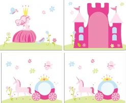 Halbhochbett Forrest mit Bettzelt, Tunnel und Aufbewahrungstaschen Princess - Buchenholz