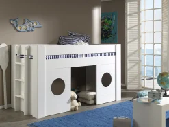 Halbhochbett Freya mit Spielraum - Weiß