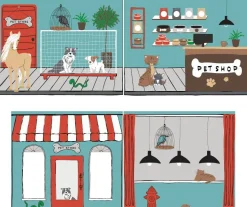 Halbhochbett mit Rutsche Astrid mit Schlafzelt Pet Shop - weiß
