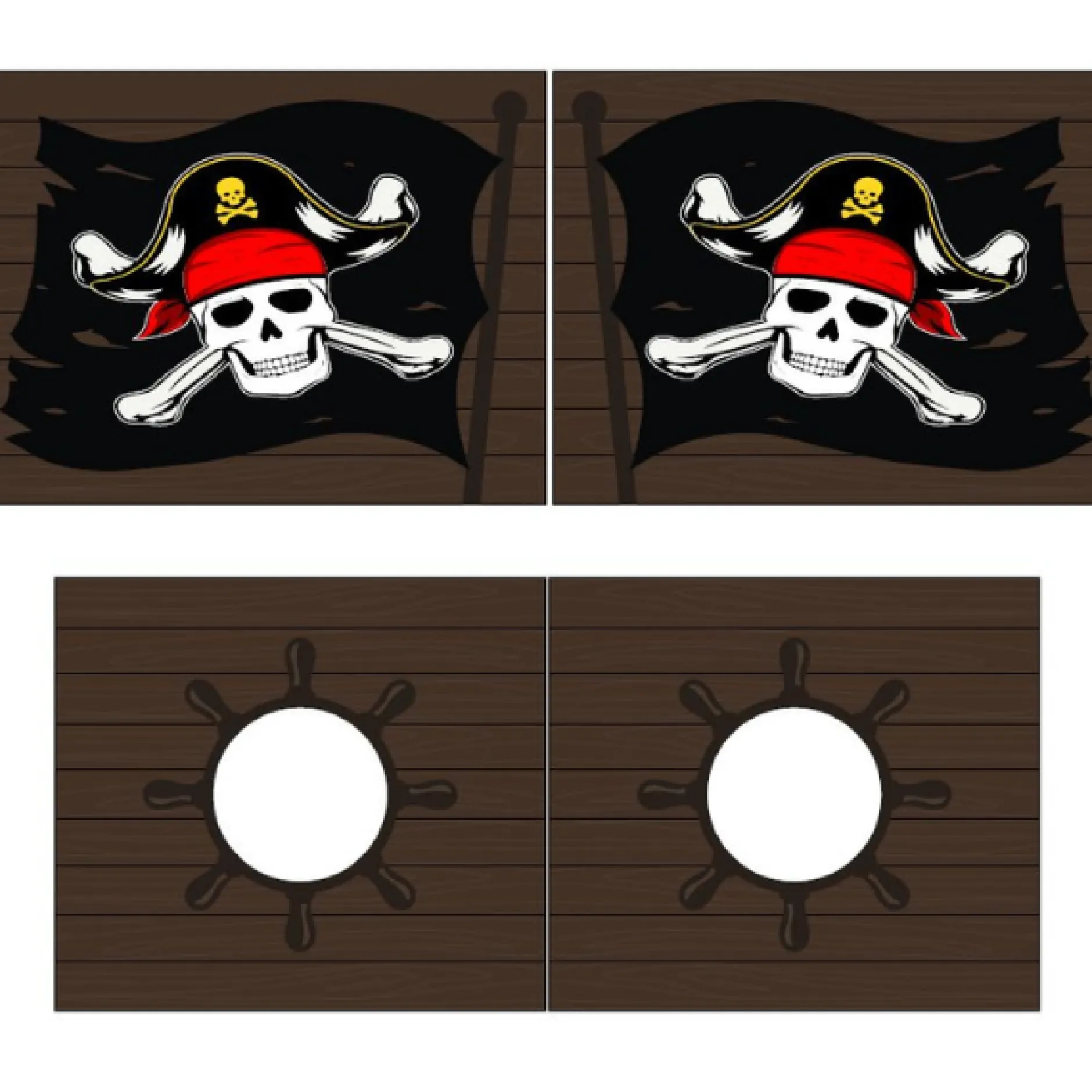 Halbhochbett Scottie 90x200 cm mit Rutsche und Piratenspielvorhang-weiß