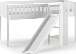 Halbhochbett Scott mit Rutsche - 208x204x114 cm - Weiß
