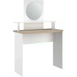 Hardy Schminktisch-136cm-mit Spiegel-weiß/Eiche