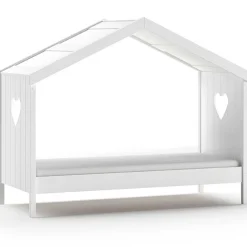 Hausbett Amori mit Bettschublade - weiß