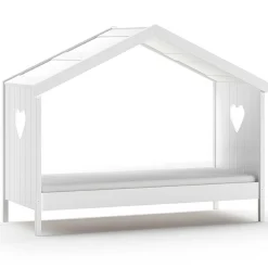 Hausbett Amori 90x200 cm mit Rausfallschutz - weiß