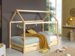 Hausbett Dallas 1 90x200 - Kieferholz