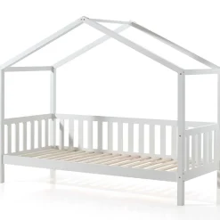 Hausbett Dallas 2 90x200 mit Bettkasten - weiß
