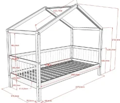 Hausbett Forrest 90x200cm - Massivholz Buche