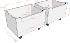 Hausbett Forrest - 90 x 200cm - mit Leiter und Staukästen - Buche - weiß