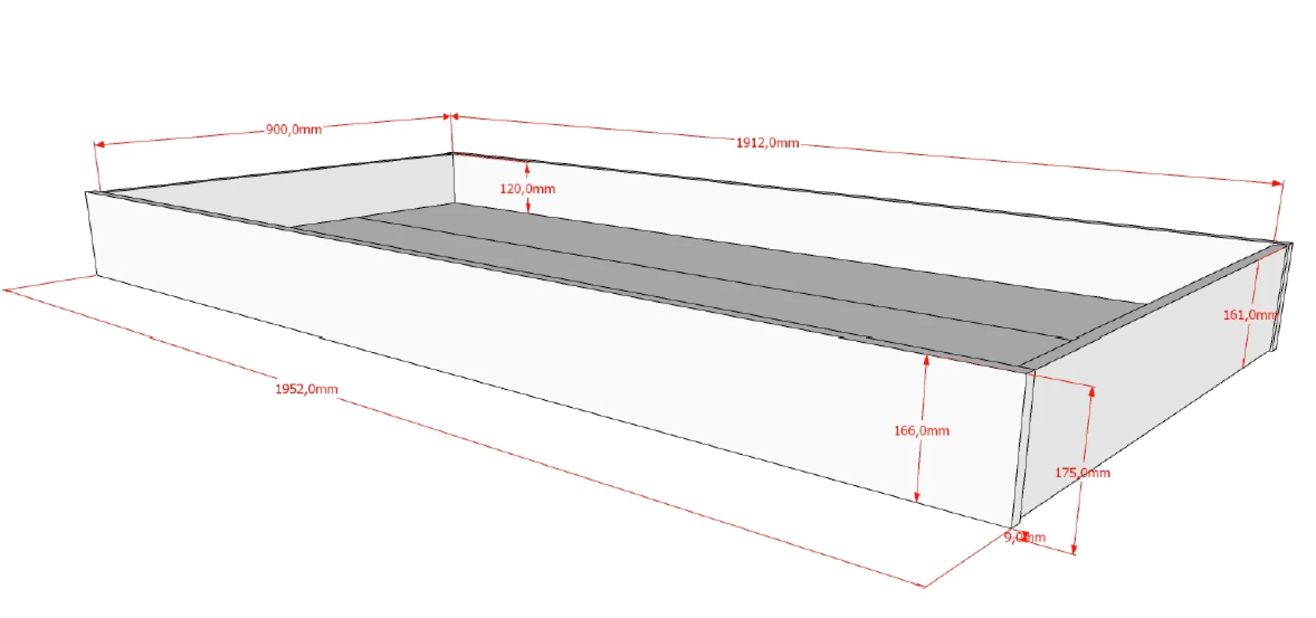 Hausbett Forrest 90x200cm mit Rollbett - Buche Massivholz