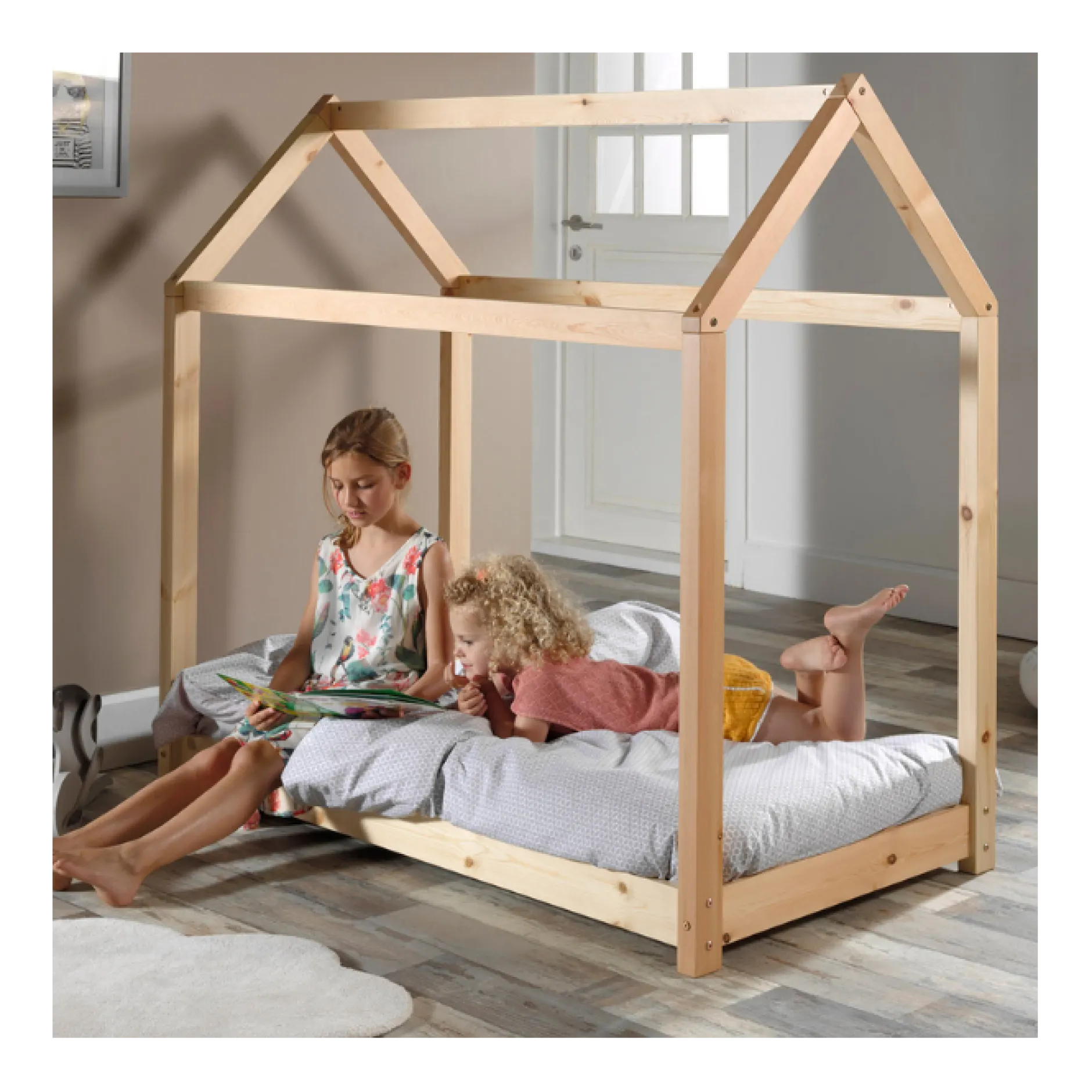 Hausbett Home 70x140 - Kieferholz