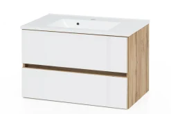 Helina 1 2-teiliger Badezimmerschrank - Eiche/Weiß