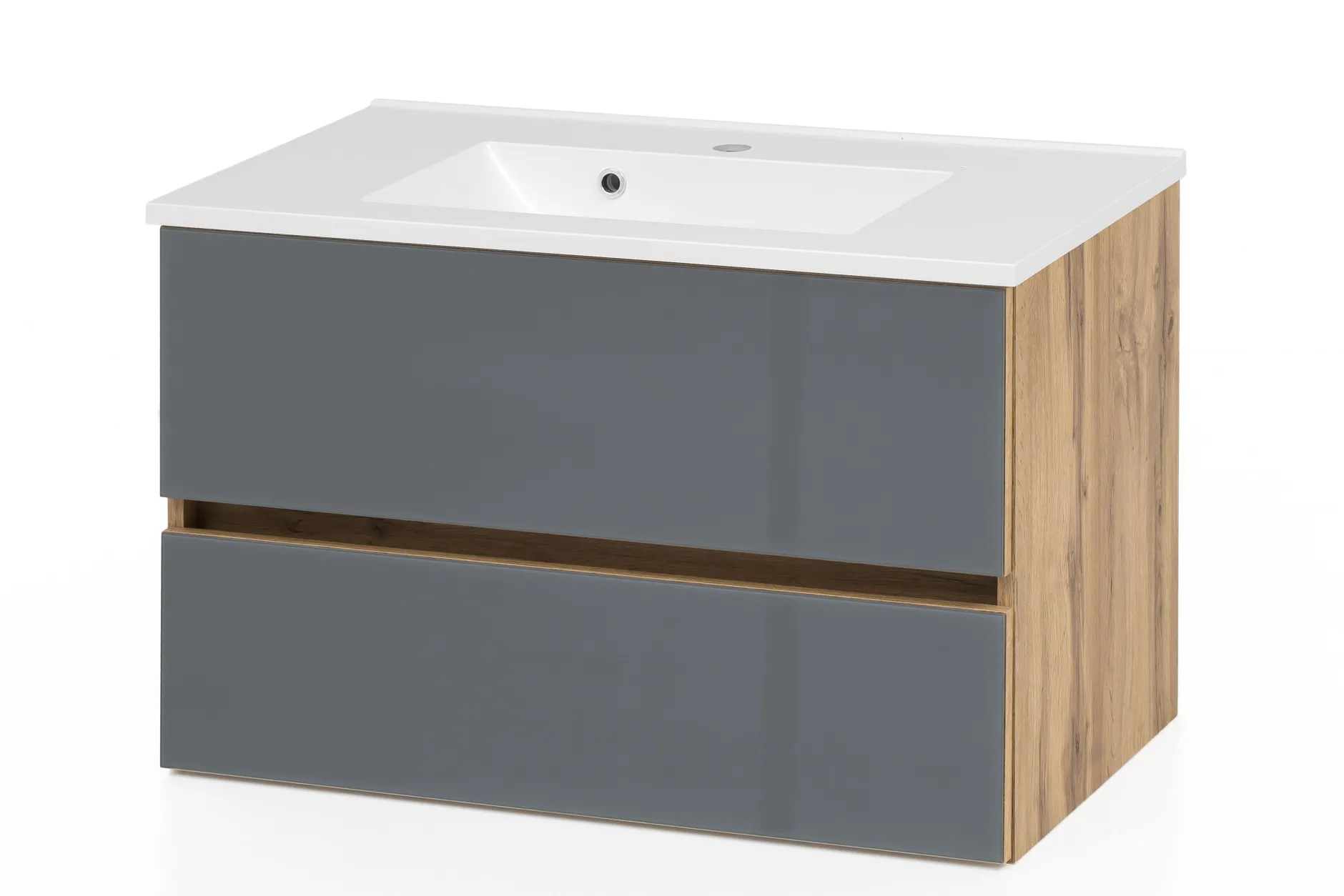 Helina 1 2-teiliger Badezimmerschrank - Eiche/Grau